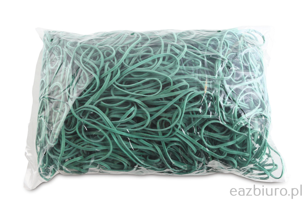 Gumki reCepturki Office Products, średnica 130mm, 1,5x3mm, 60% kauczuku, 1000g, zgrzewka, zielone