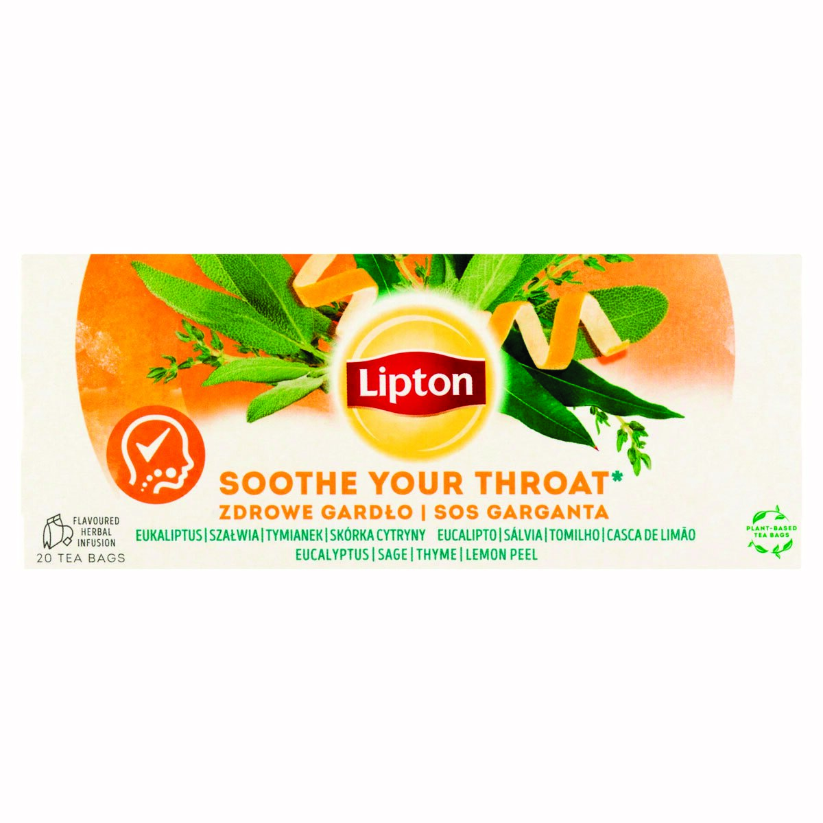 Herbata Lipton ziołowa zdrowe gardło 20 torebek