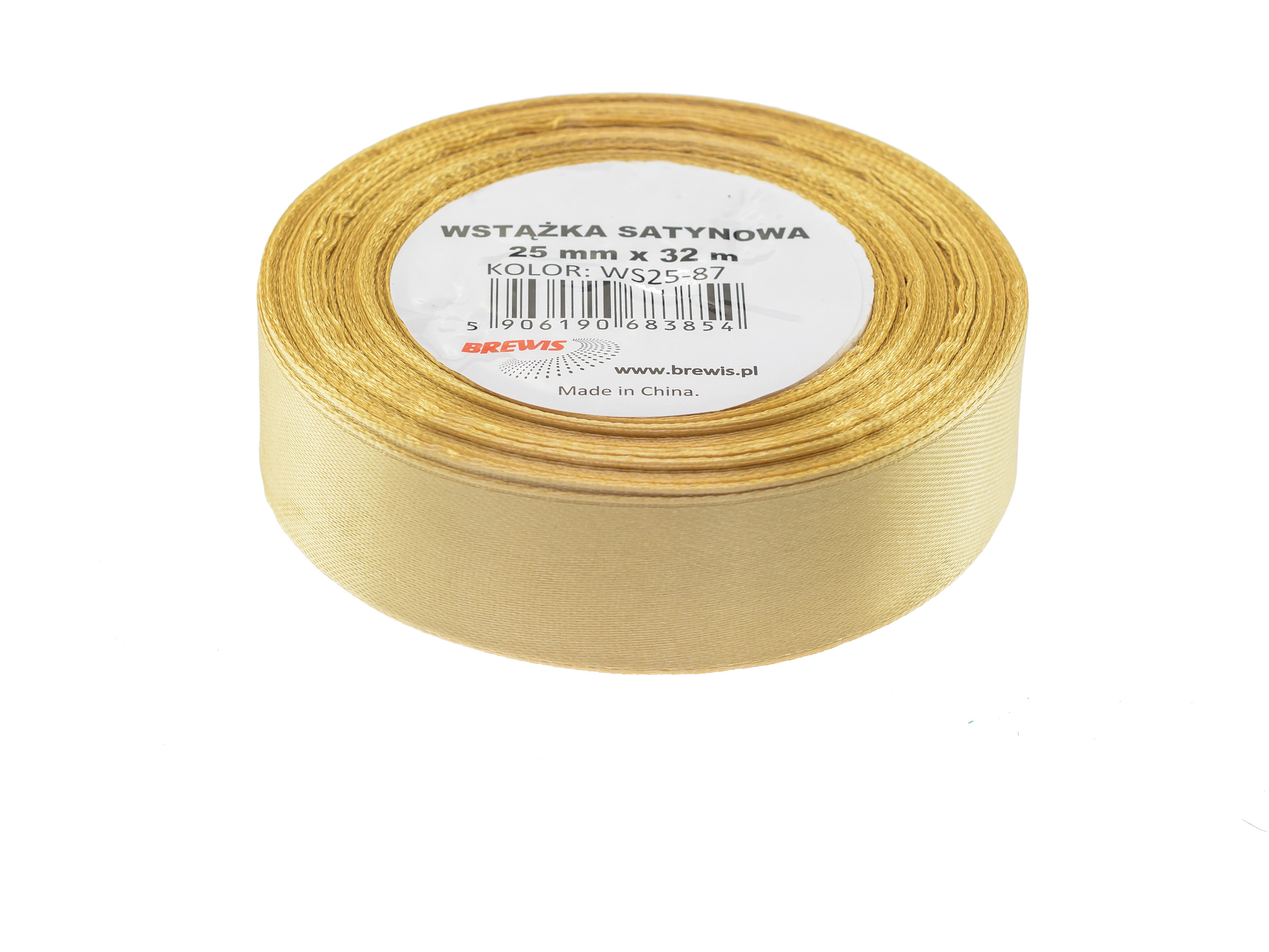 Wstążka Brewis satynowa 25 mm 32 m złoty | eazbiuro.pl | Zamów już dziś!