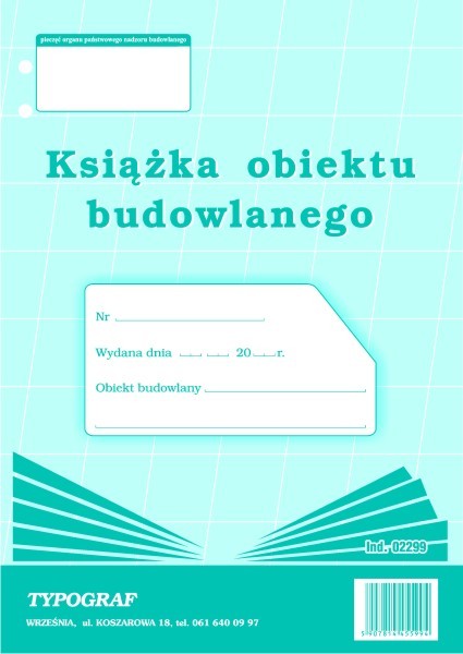Druk ksiega obiektu budowlanego A4