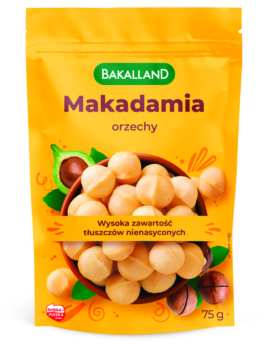 Orzechy makadamia BAKALLAND, 75g