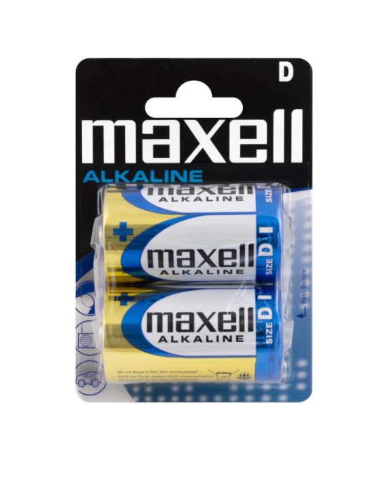 Bateria r20 alkaliczna dlr20 okrągła gruba Maxell 2 sztuki