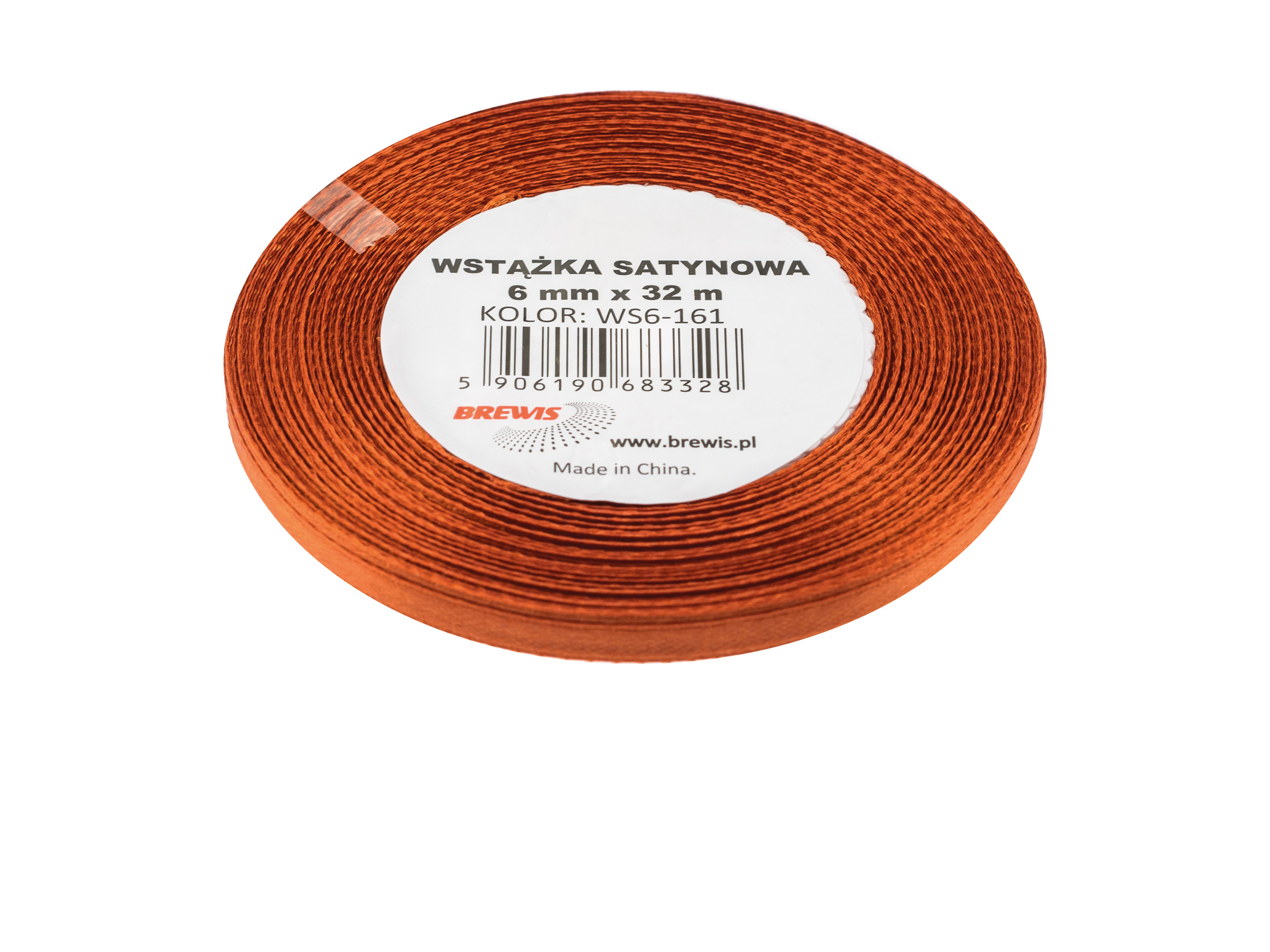 Wstążka Brewis satynowa 6 mm 32 m miedziany | eazbiuro.pl | Zamów od ręki!