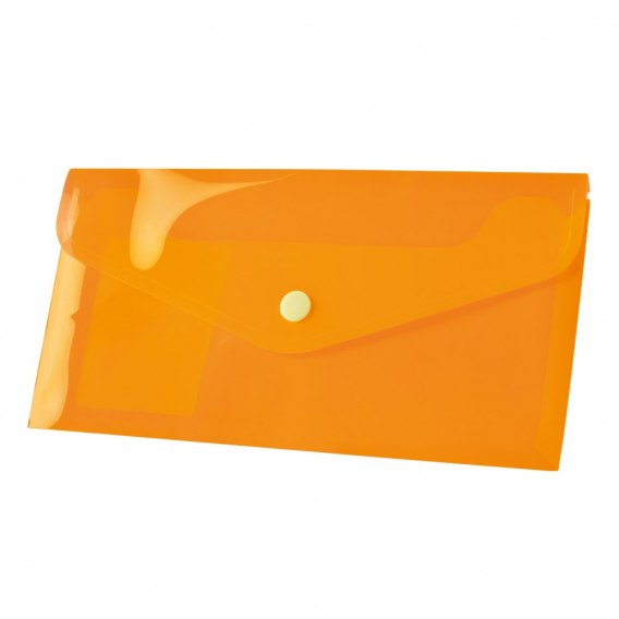 Koperta pp na zatrzask DL pomarańczowa Tetis | eazbiuro.pl | Weź okazję!