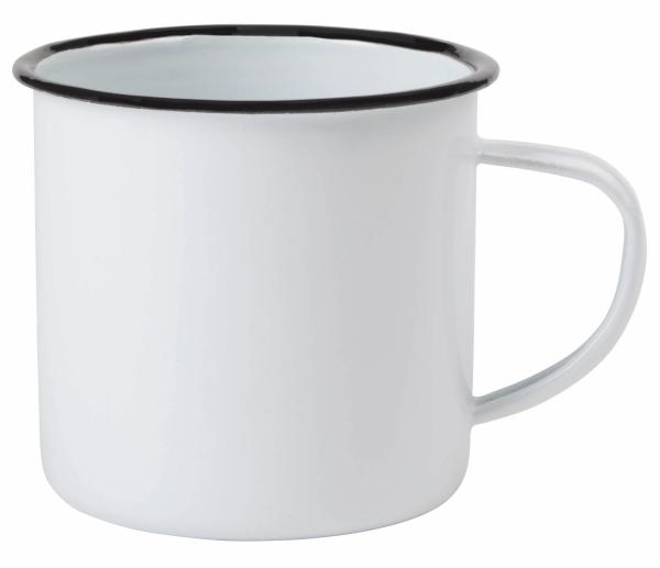 Kubek emaliowany retro cup biały 350 ml z grawerem