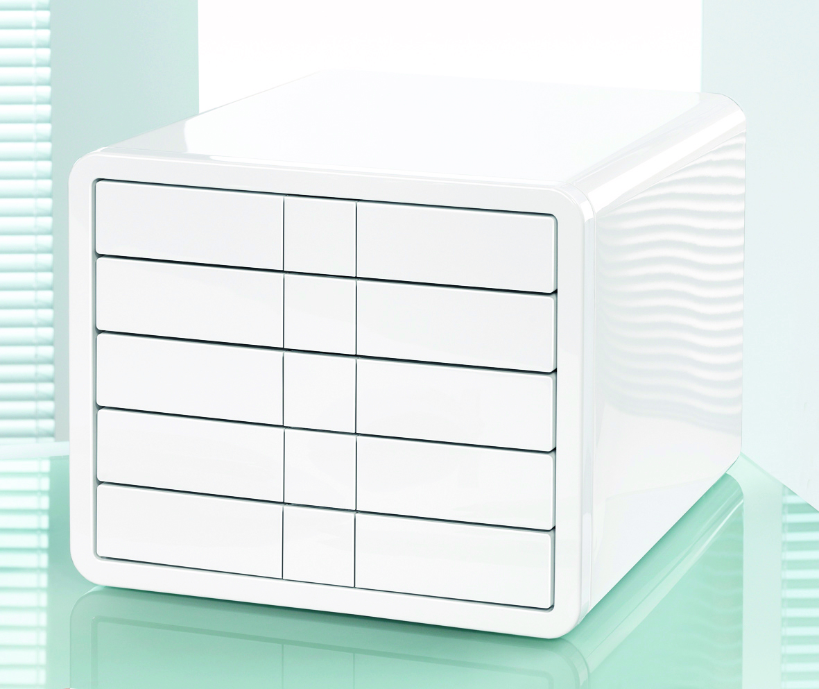 Zestaw 5 szufladek Han ibox, abs, A4, biały