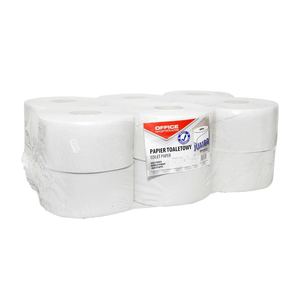 Papier toaletowy duży jumbo biały 12 sztuk 120 m