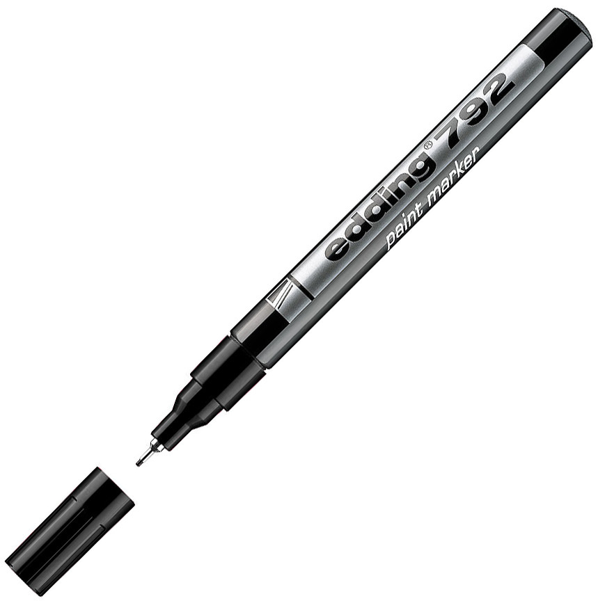 Marker olejowy Edding 792 cienki czarny | eazbiuro.pl | Zamów online!