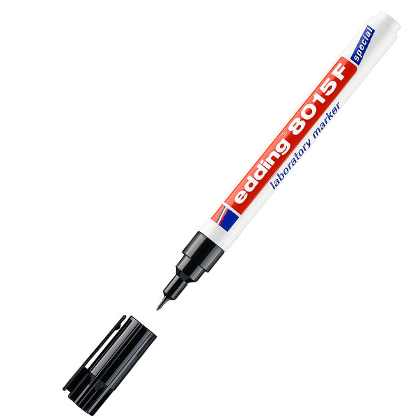 Marker laboratoryjny Edding 8015F czarny | eazbiuro.pl | Kup z rabatem!