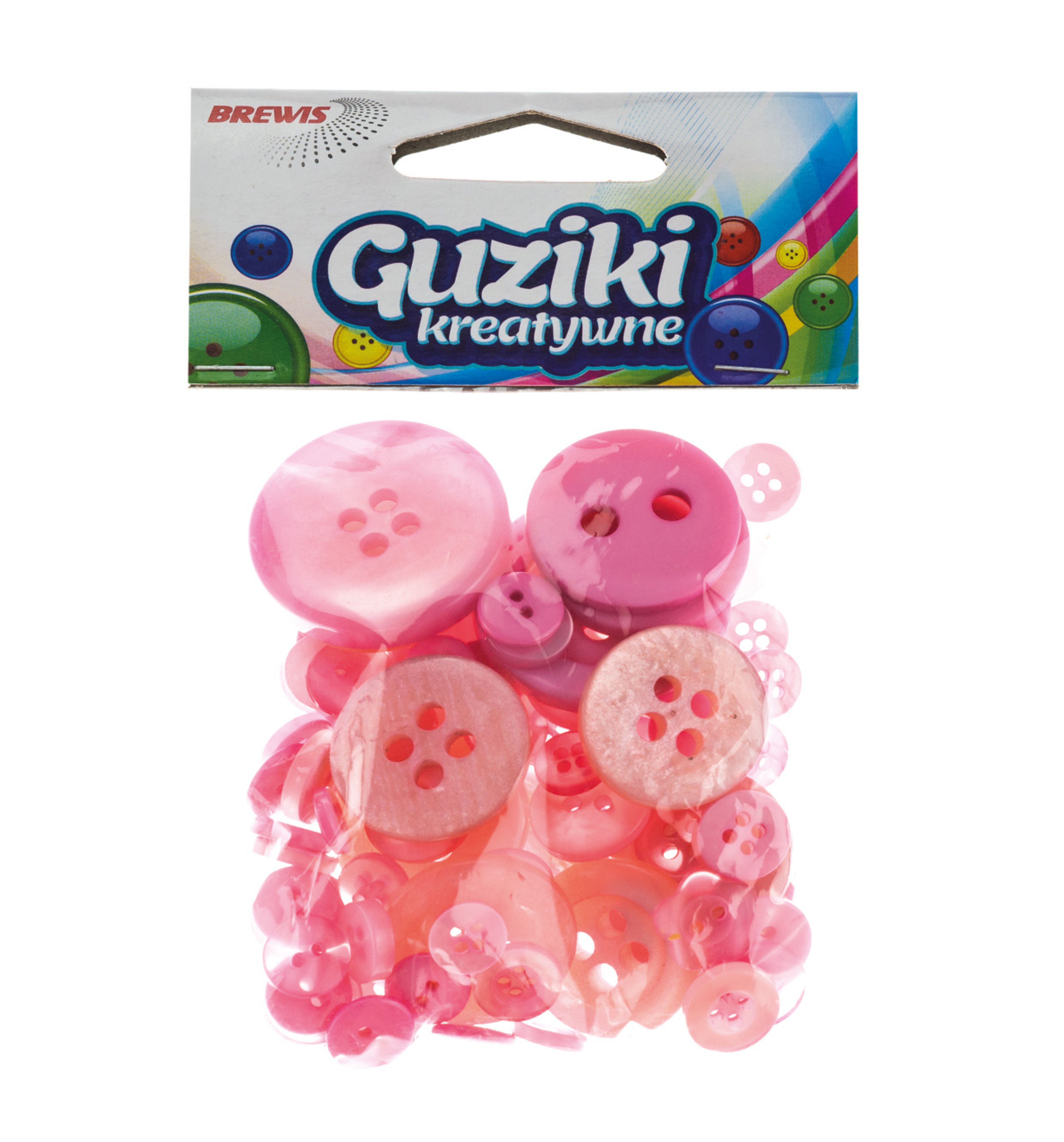 Guziki dekoracyjne gu5 40 g różowe | eazbiuro.pl | Skorzystaj z rabatu!