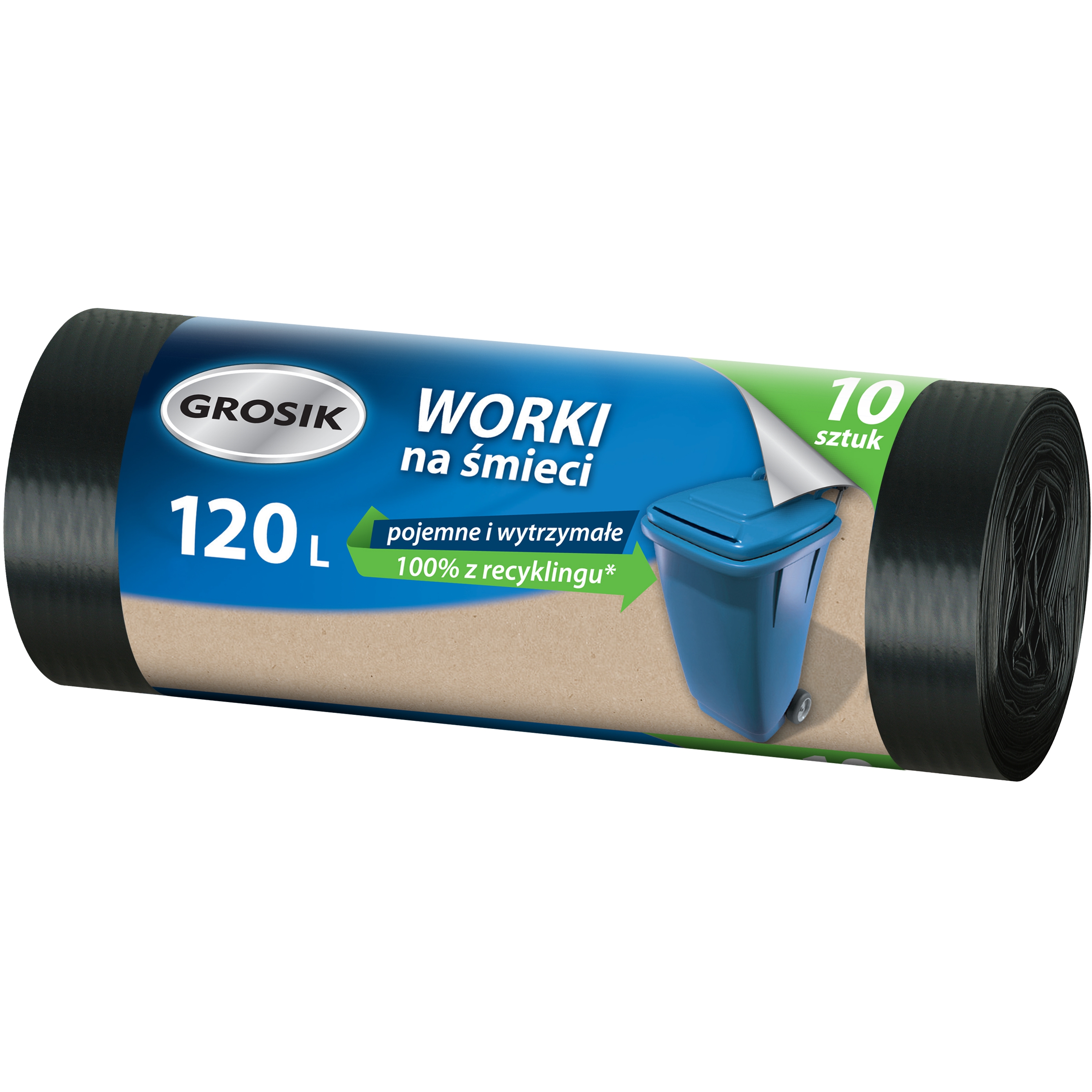 Worki na śmieci ld czarne Grosik 120l 10 szt. Worki na śmieci ld czarne Grosik 120l 10 szt.