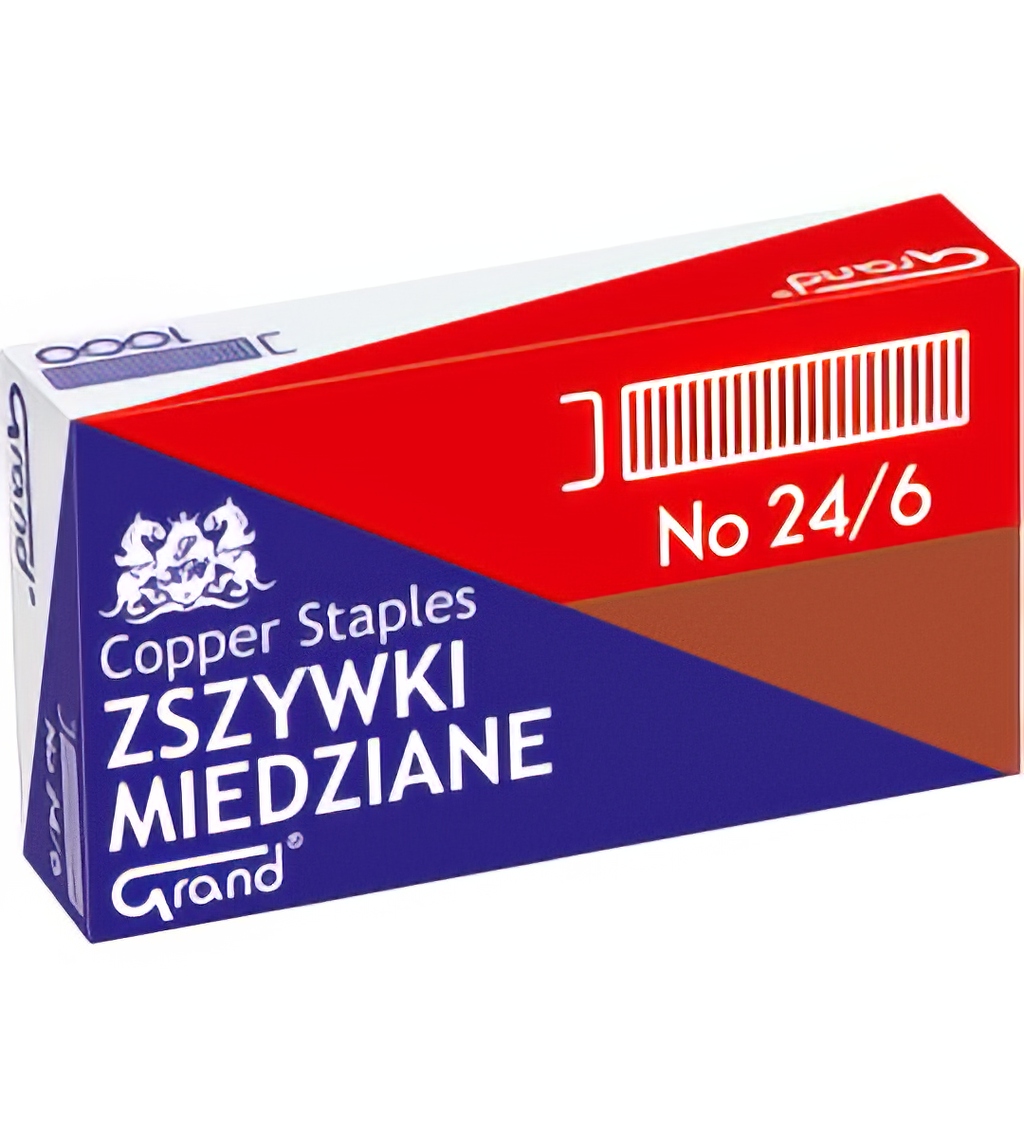 Zszywki Grand 24/6 miedziowane