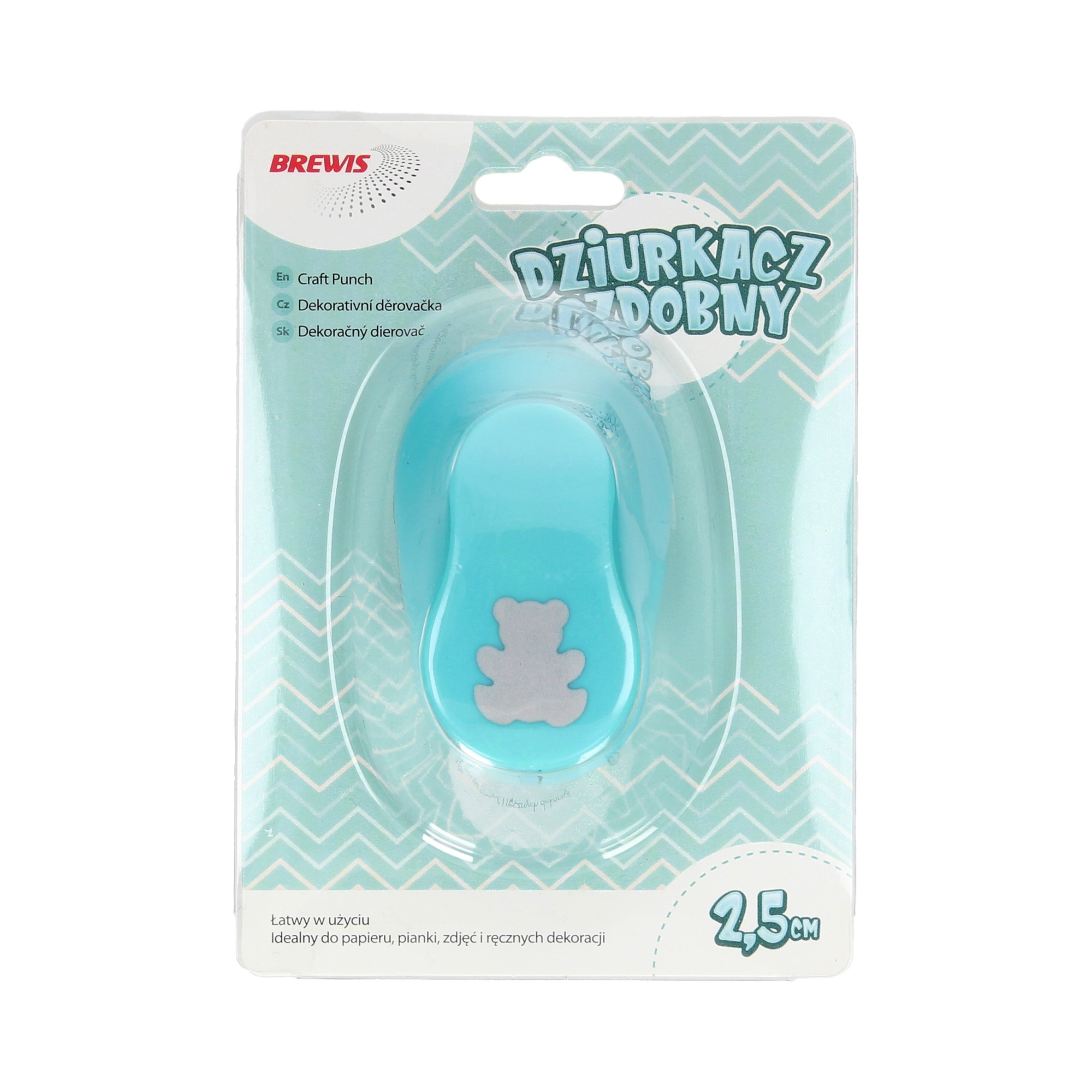 Dziurkacz ozdobny 2,5 cm miś do biura | eazbiuro.pl | Wybierz i kup!