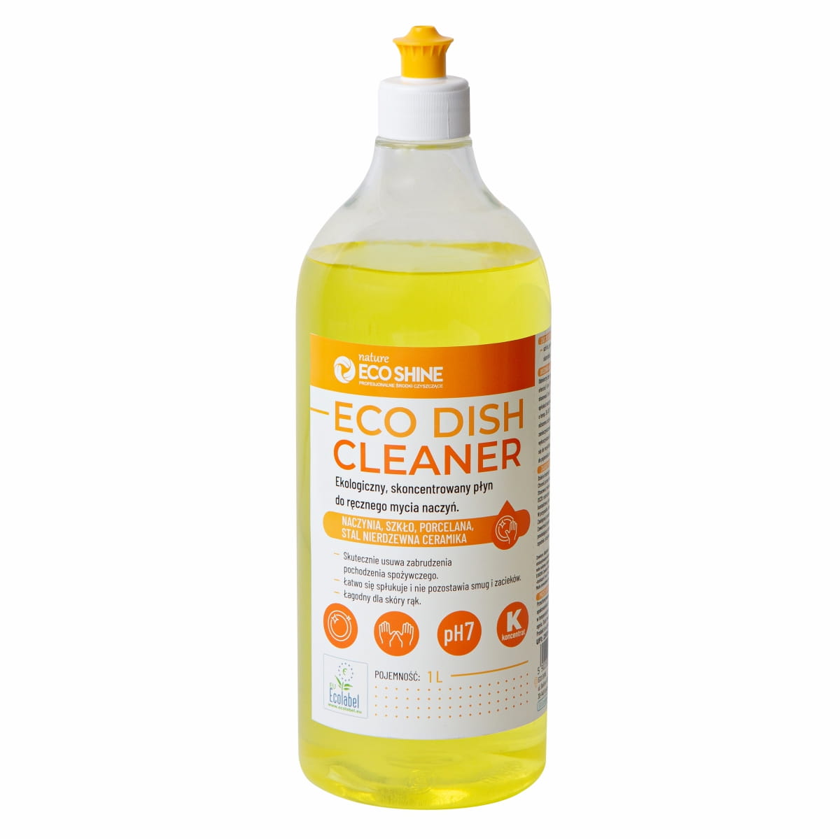 Eco Shine eco dish cleaner 1l ekologiczny, skoncentrowany płyn do ręcznego mycia naczyń