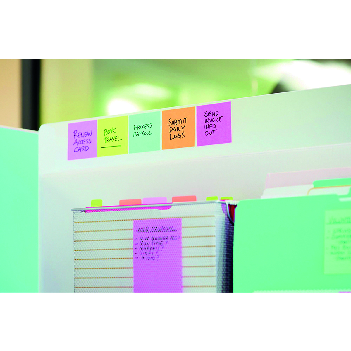 Karteczki samoprzylepne Post-it® super sticky, cosmic, 76x127mm, 6x90 karteczek