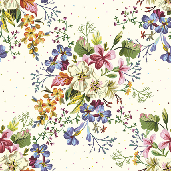 Serwetki Papierowe Delicate Flowers with Mini Dots 33 x 33 cm Daisy Lunch napkins