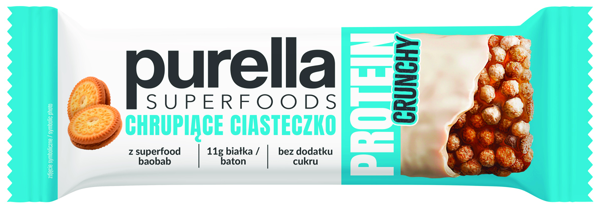Baton proteinowy PURELLA, chrupiące ciasteczko, 45g