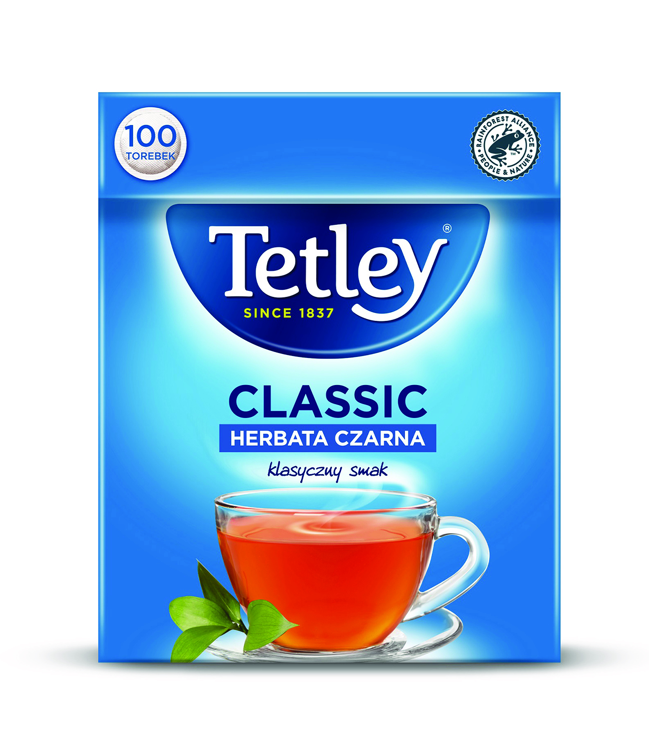 Herbata Tetley classic black, 100 torebek, bez zawieszki