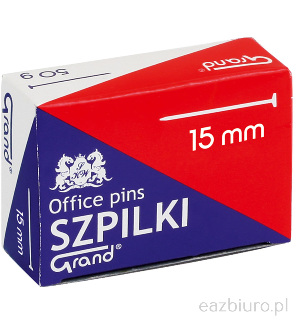 Szpilki krótkie 15 mm - 50 g Grand | eazbiuro.pl | Zamów błyskawicznie!