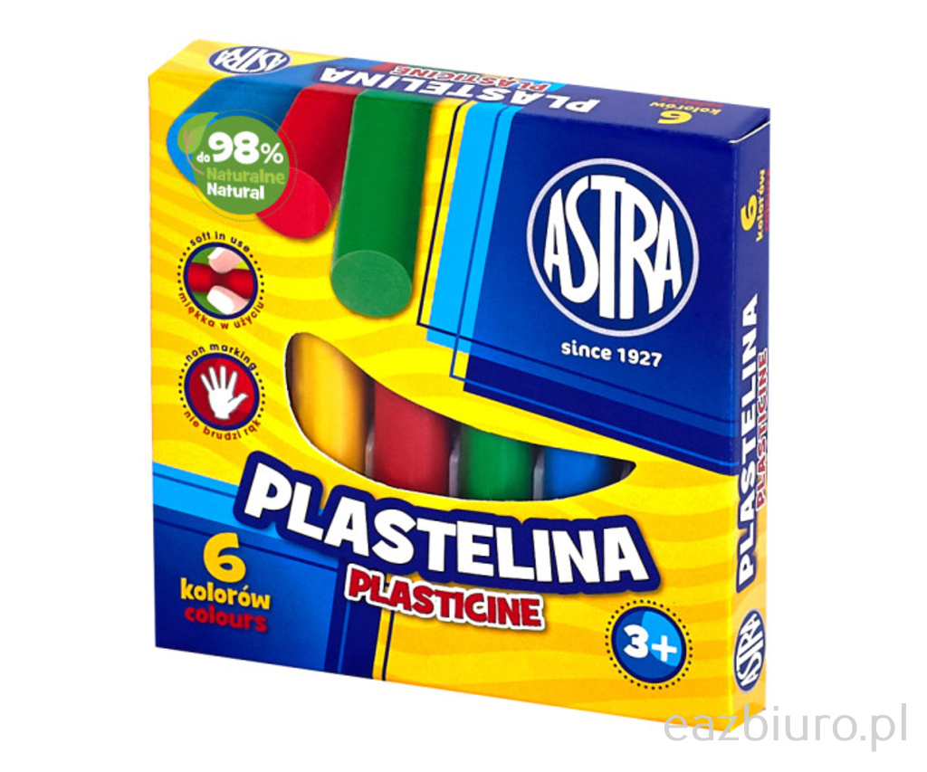 Plastelina 6 kolorów Astra