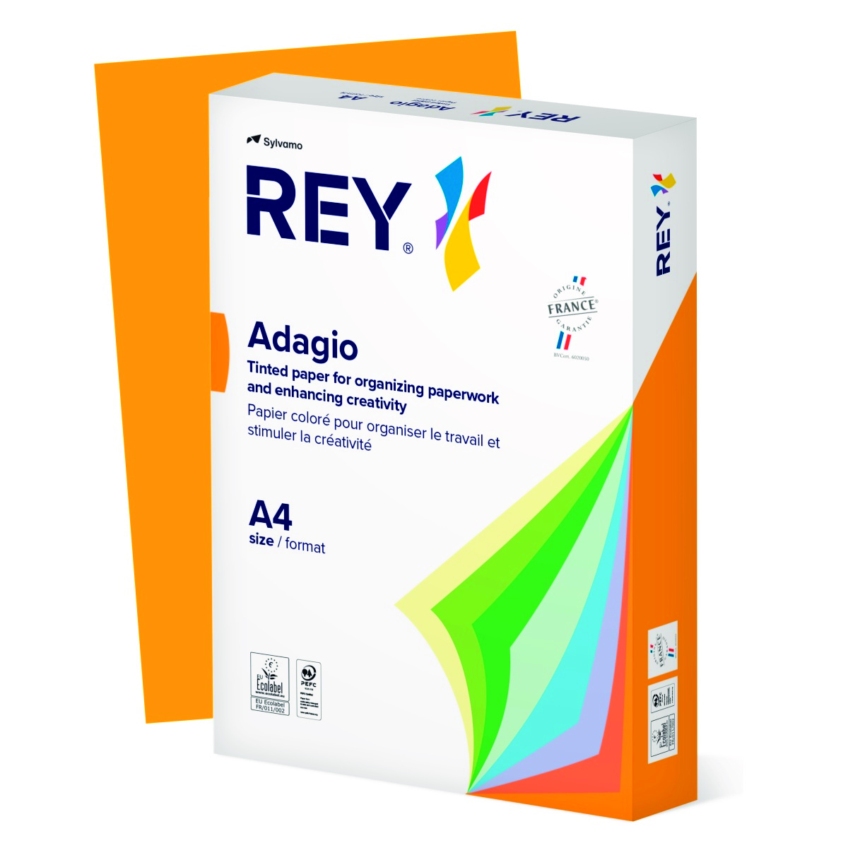 Papier ksero REY ADAGIO, A4, 80gsm, 70 pomarańczowy intense *RYADA080X415 R100