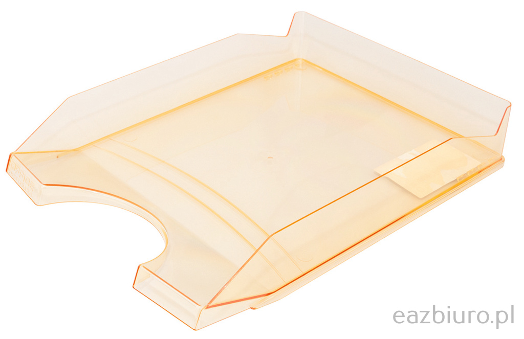 Szufladka na biurko Office Products, polistyren/pp, A4, transparentna pomarańczowa