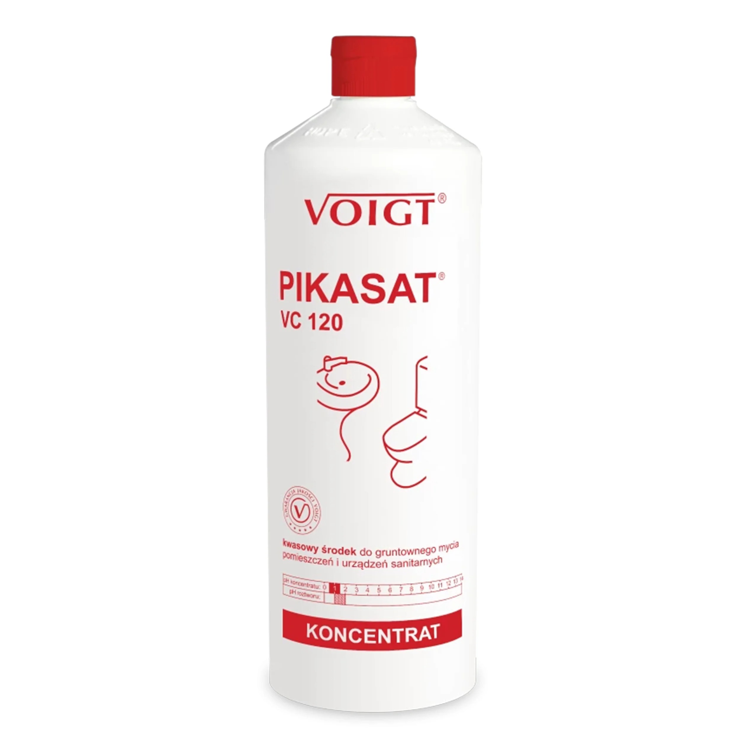 Płyn do mycia kwasowy do pomieszczeń i sanitariatów pikasat Voigt vc120 1l Płyn do mycia kwasowy do pomieszczeń i sanitariatów pikasat Voigt vc120 1l