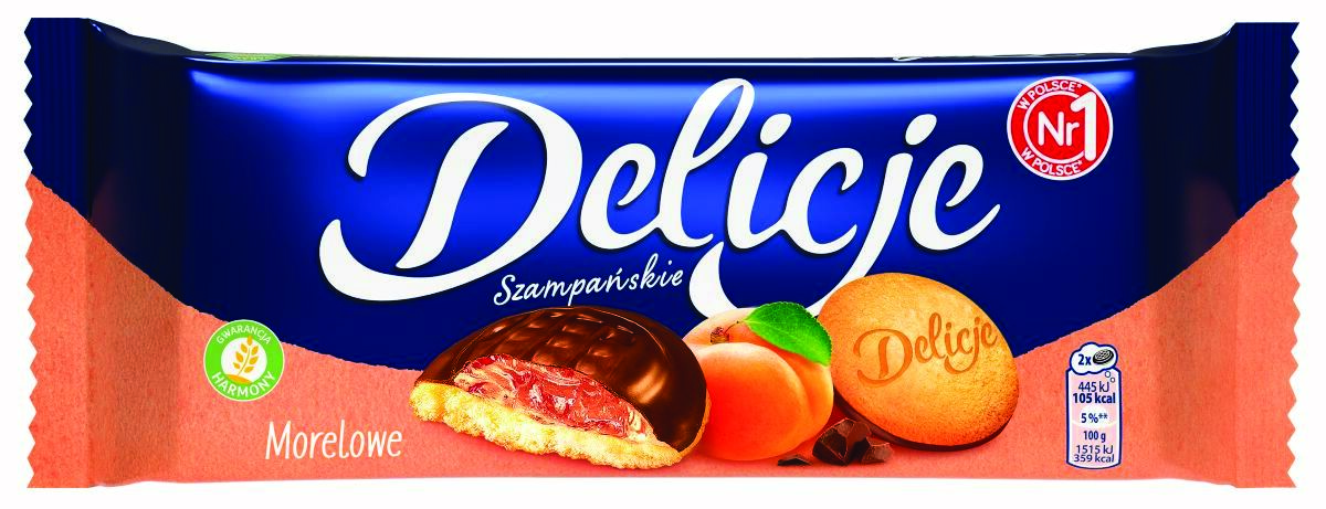 Ciastka DELICJE SZAMPAŃSKIE, 147g, morelowe