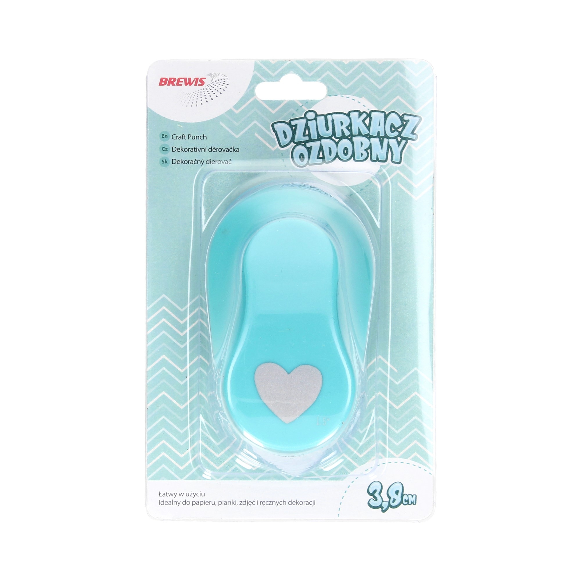 Dziurkacz ozdobny 3,8 cm serce do biura | eazbiuro.pl | Zamów bezpiecznie!