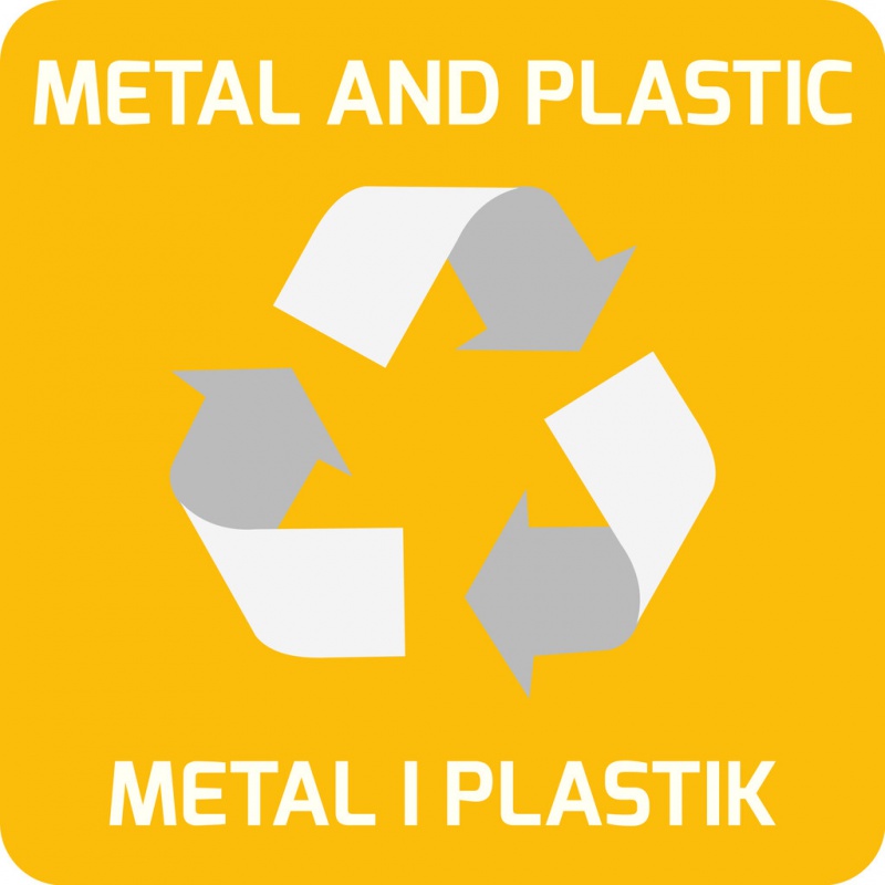 Naklejka samoprzylepna na kosze eko alda, metal i Plastik Naklejka samoprzylepna na kosze eko alda, metal i Plastik