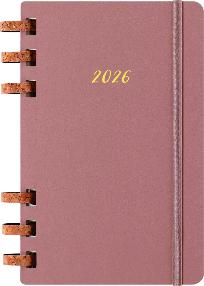 Kalendarz tygodniowy/miesięczny na spirali MOLESKINE 2026, 12M, L, twarda oprawa, 13x21cm, crush almond"ziemia" 300g