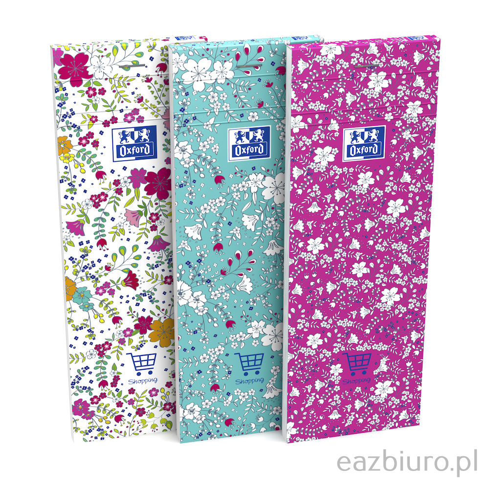 Notes Oxford 74 x 210 mm lista zakupowa linia floral | eazbiuro.pl | Kup wygodnie!