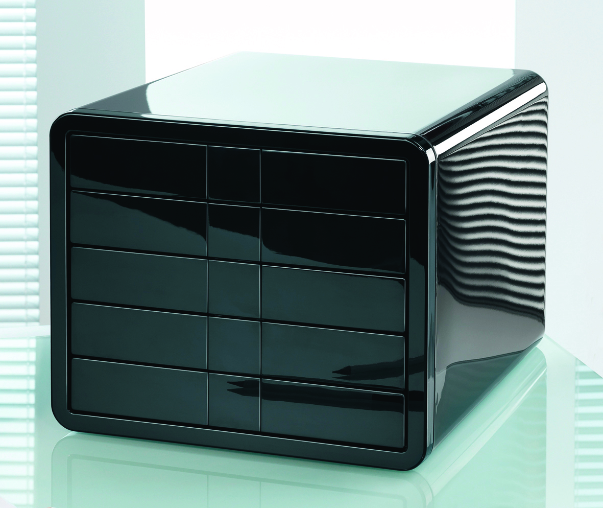 Zestaw 5 szufladek Han ibox, abs, A4, czarny