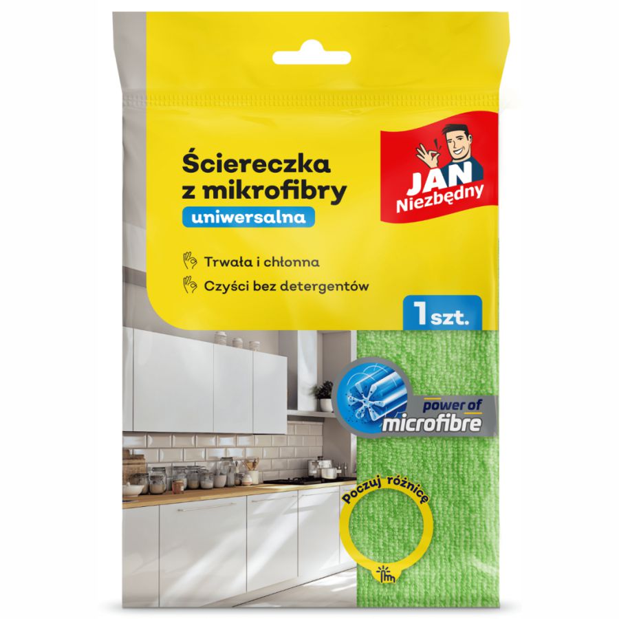 Ściereczka z mikrofibry uniwersalna Jan Niezbędny Ściereczka z mikrofibry uniwersalna Jan Niezbędny