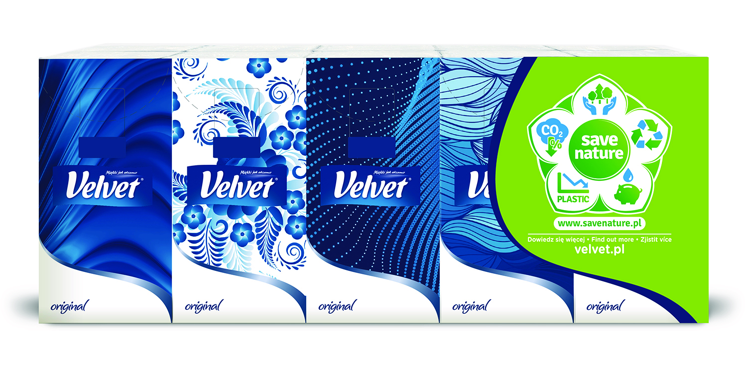 Chusteczki higieniczne Velvet Original 4-warstwowe 10 opakowań