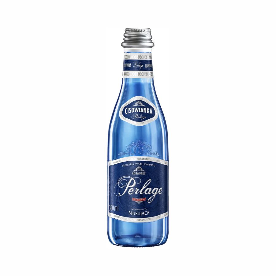 Woda mineralna Cisowianka perlage gazowana butelka szklana 0,3l - kaucja