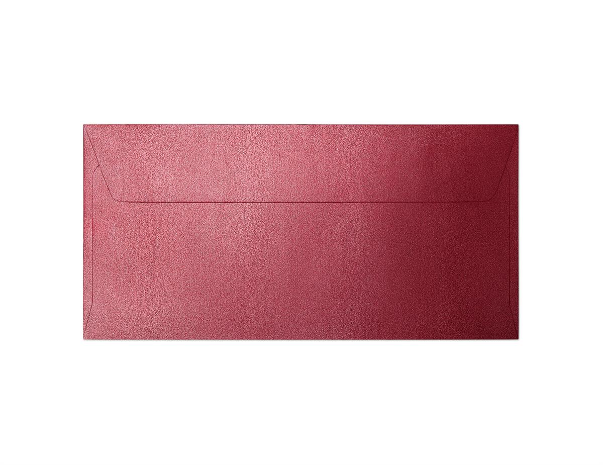 Koperta DL pearl czerwony 120 g zestaw 10 sztuk | eazbiuro.pl | Wybierz mądrze!