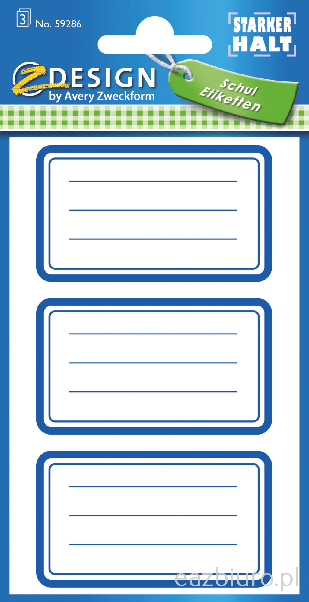Naklejki na zeszyty - niebieskie avery z-design | eazbiuro.pl | Zamów bez zwłoki!