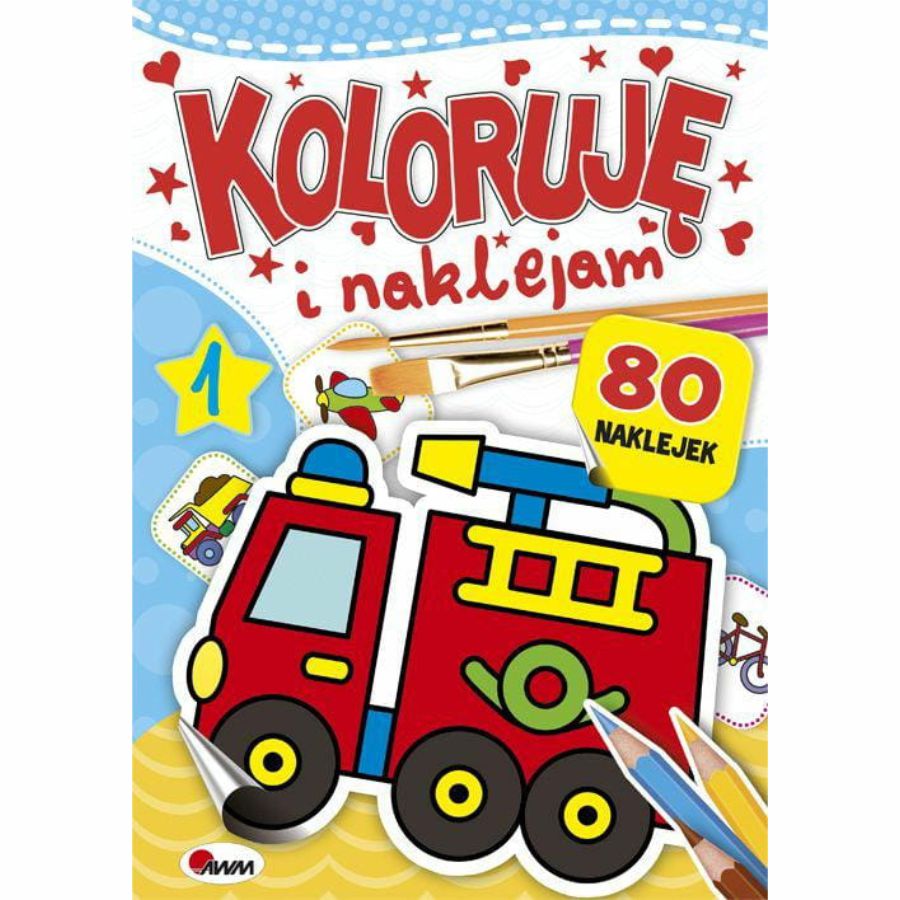 Koloruję i naklejam 1/gm – kolorowanka dla dzieci | Świetny wybór dla dziecka Koloruję i naklejam 1/gm – kolorowanka dla dzieci | Świetny wybór dla dziecka