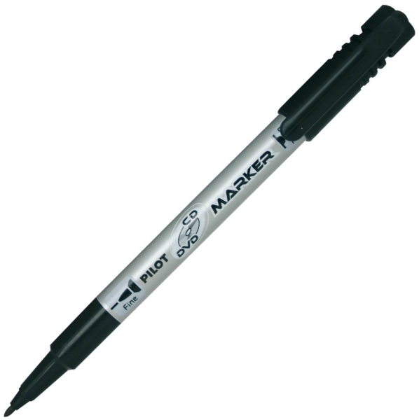 Marker do płyt cd/dvd Pilot twin czarny