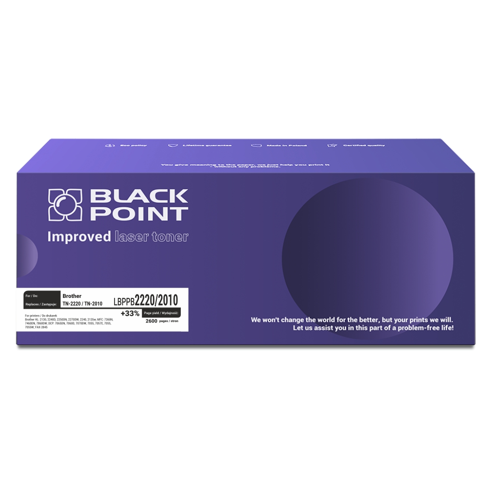 Toner Black Point tn-2220 - lBlack PointpB2220/2010 Toner Black Point tn-2220 - lBlack PointpB2220/2010