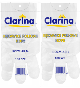 Rękawiczka foliowa z dziurką l /100 sztuk/
