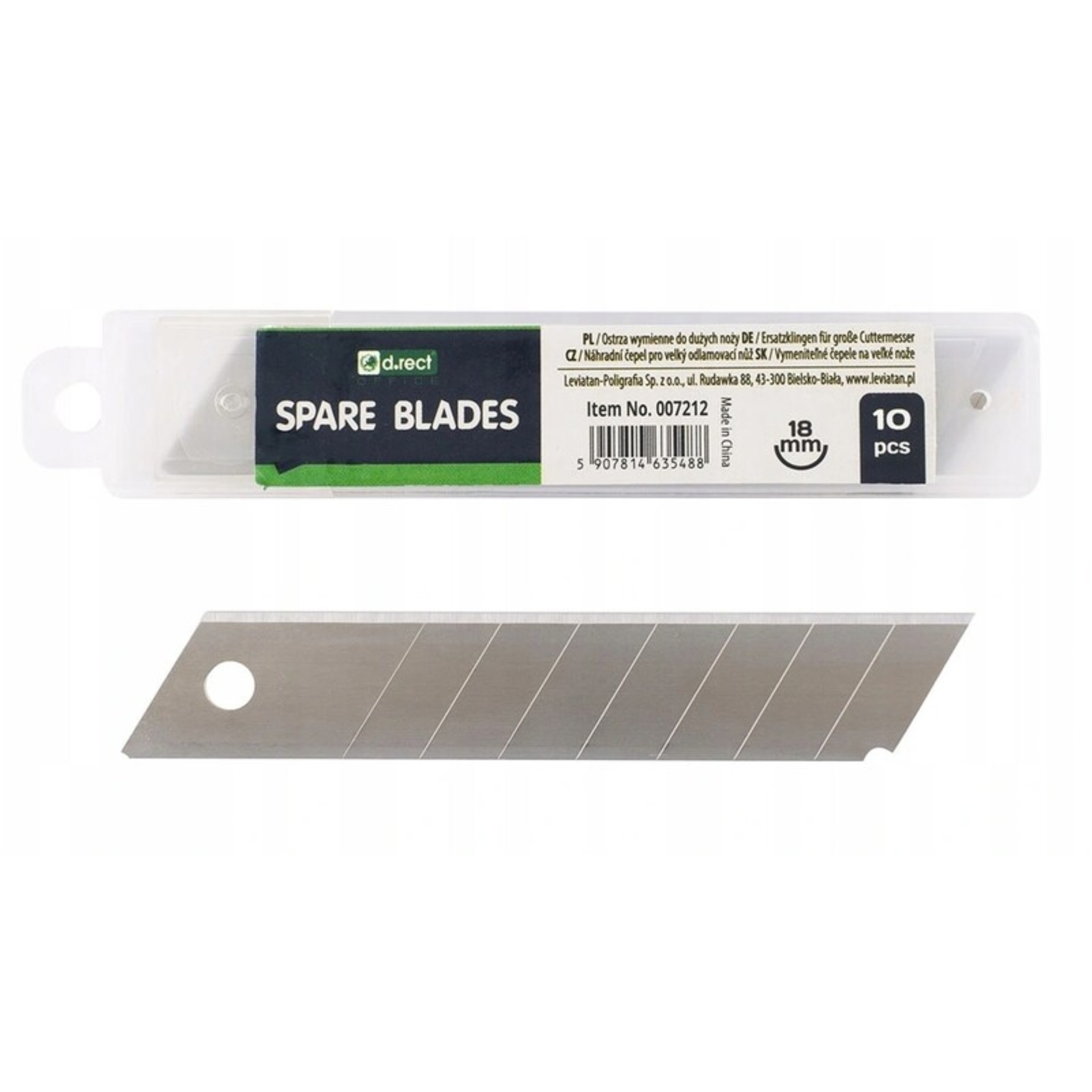 Ostrze do noża duże D Rect 18 mm zestaw 10 sztuk | eazbiuro.pl | Nie czekaj!