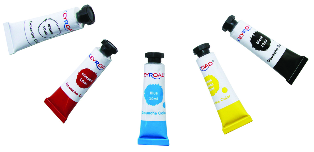 Farby tempera Keyroad, 5x10ml, zawieszka, 5 kolorów