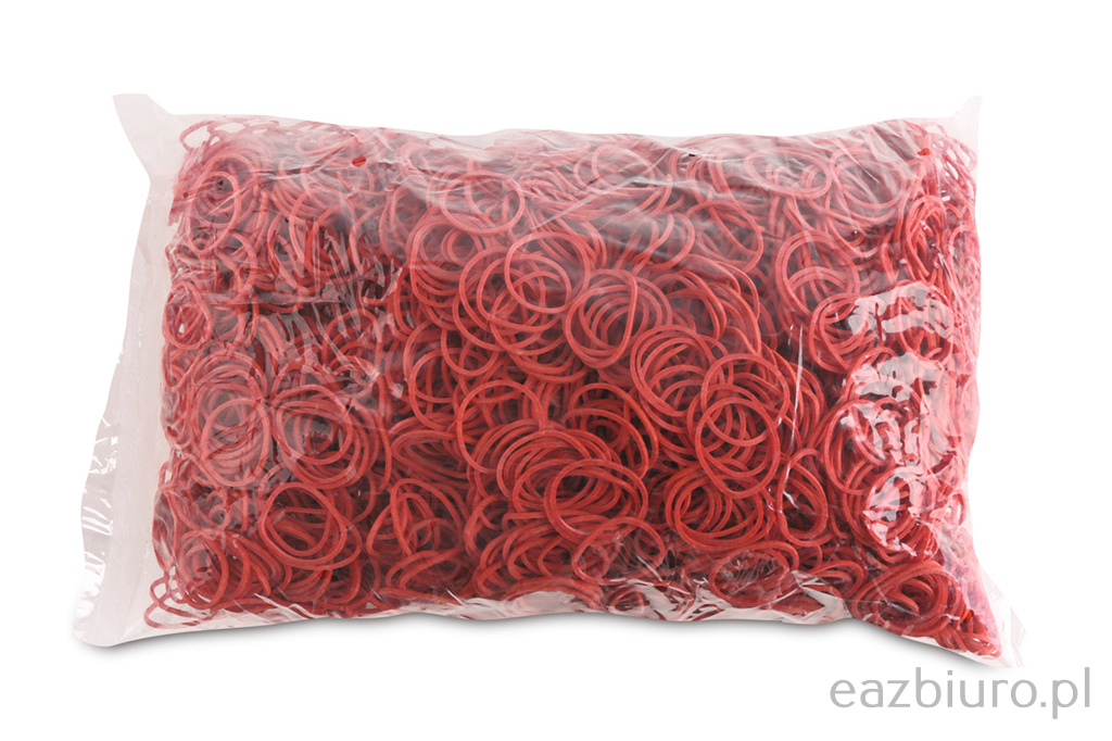 Gumki reCepturki Office Products, średnica 25mm, 1,5x1,5mm, 60% kauczuku, 1000g, zgrzewka, czerwone