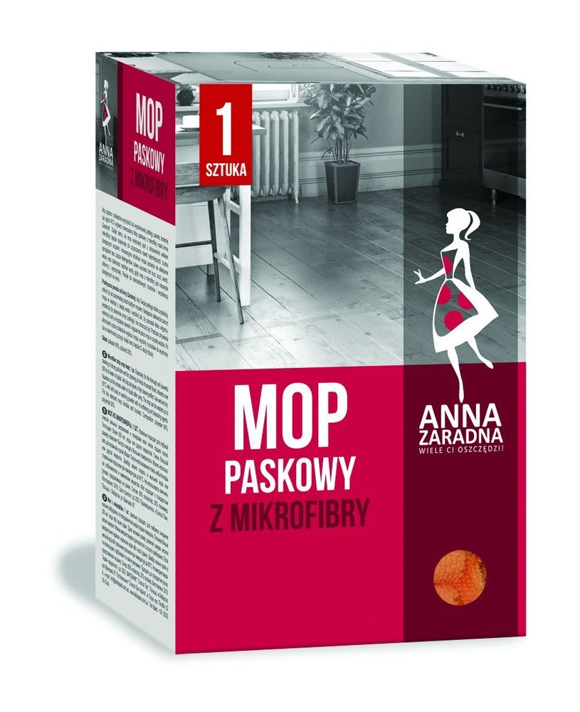 Mop paskowy Anna Zaradna, z mikrofibry, 1 szt., mix