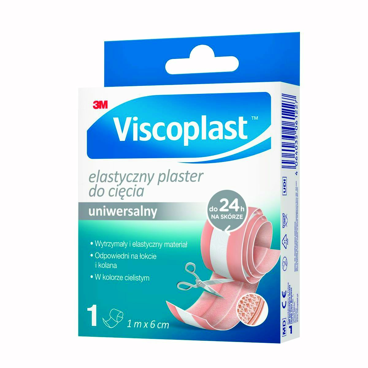 Plaster elastyczny VISCOPLAST, uniwersalny, 6cmx1m, jasnobrązowy Plaster elastyczny VISCOPLAST, uniwersalny, 6cmx1m, jasnobrązowy