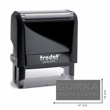 Trodat pieczątka 4912 obudowa czarna 47 x 18 mm + wkładka tuszująca + gumka | eazbiuro.pl | Zamów rozsądnie!
