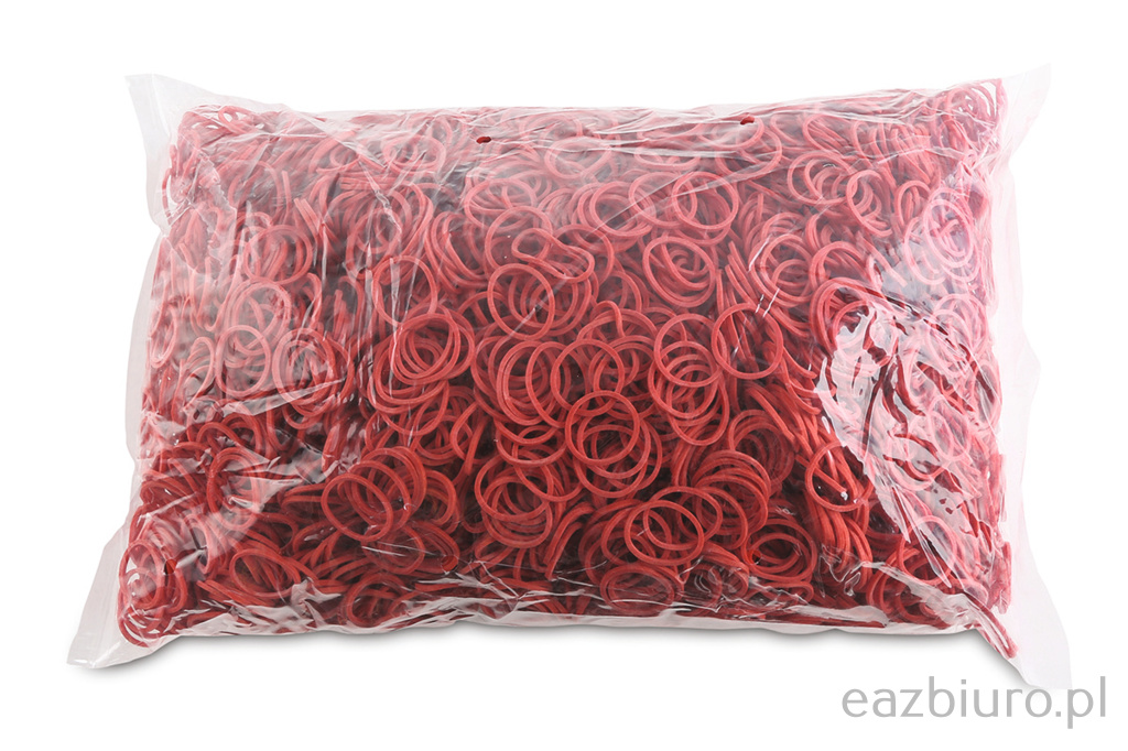 Gumki reCepturki Office Products, średnica 20mm, 1,5x1,5mm, 60% kauczuku, 1000g, zgrzewka, czerwone