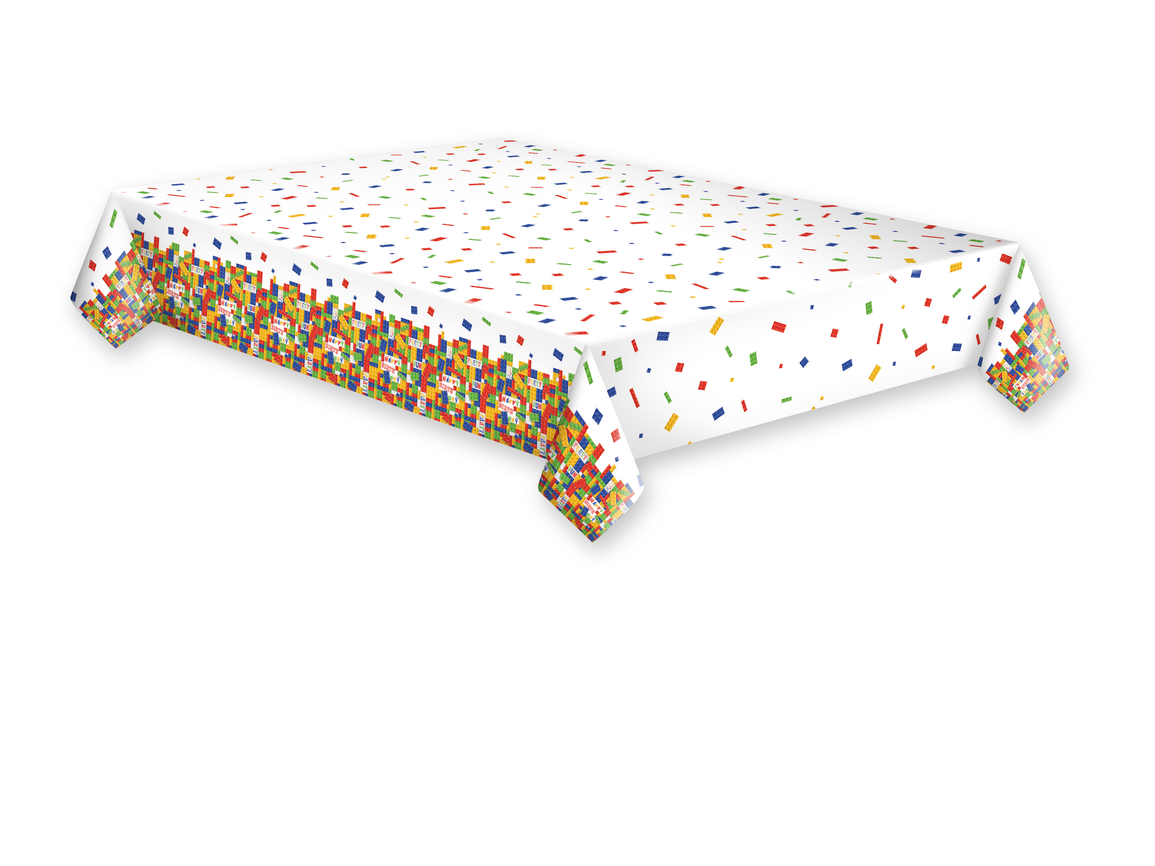 Obrus papierowy Building Blocks Birthday 1 szt. 120 x 180 48 [g/m2]